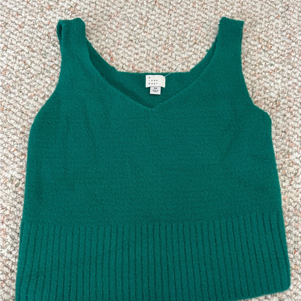 a new day Teal Knit Top